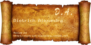 Dietrich Alexandra névjegykártya